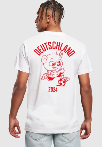 Mister Tee Shirt 'Football Bear' in White: front