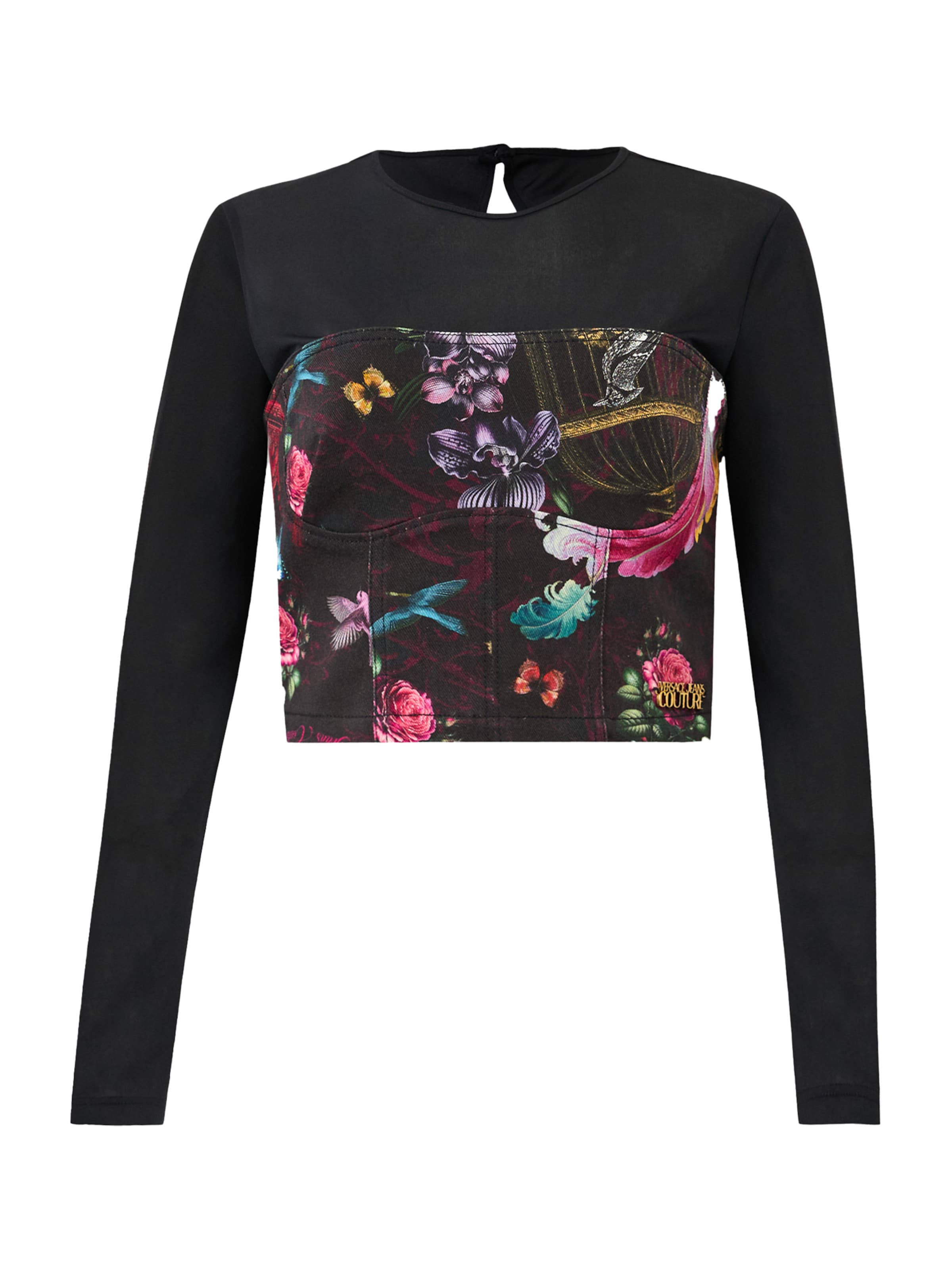 melns Versace Jeans Couture T-Krekls: no priekšpuses