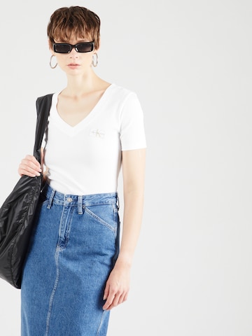 Calvin Klein Jeans T-Shirt in Weiß: Vorderseite