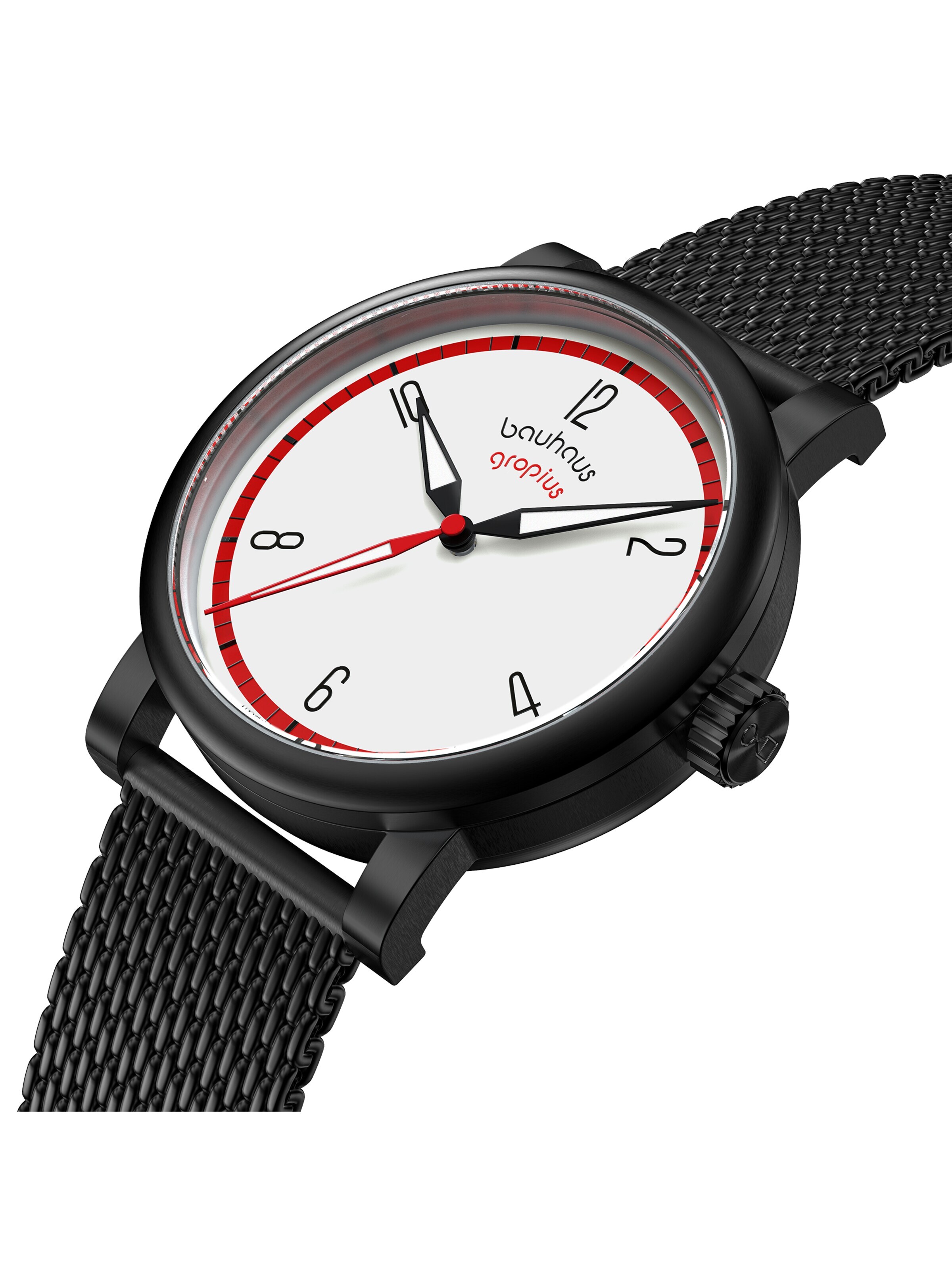 WALTER GROPIUS Analog Watch 'KONTUR' in Black