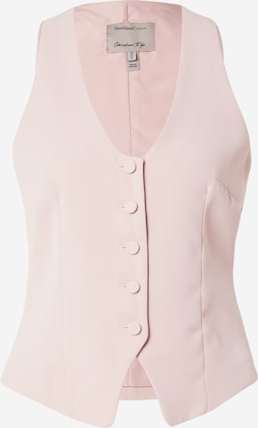 Gilet de costume River Island en rose : devant