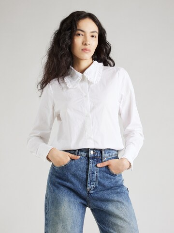 Monki - Blusa en blanco: frente