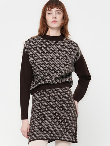 Jupe 'AUBREY' GUESS en marron