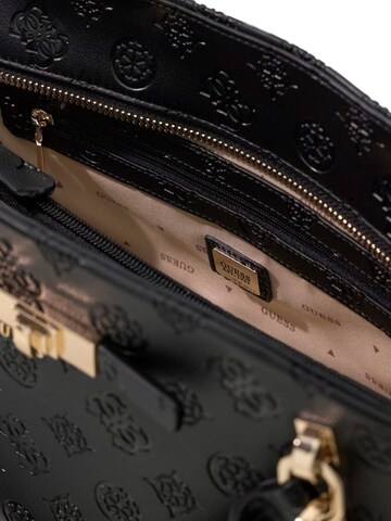 GUESS - Bolso de mano 'Guess Sac à Main Carmella 3 Compartiments Black Logo' en negro