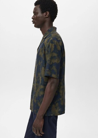 MANGO MAN Regular fit Button Up Shirt 'Lau' in Blue