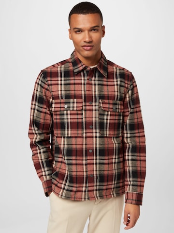 Only & Sons Regular fit Button Up Shirt 'Josh' in Red: front