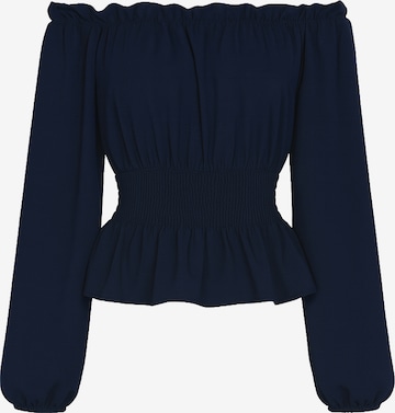 Chemisier Elara en bleu : devant