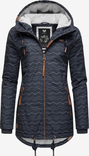 Ragwear Weatherproof jacket 'Zuzka' in Night blue / Brown / White, Item view