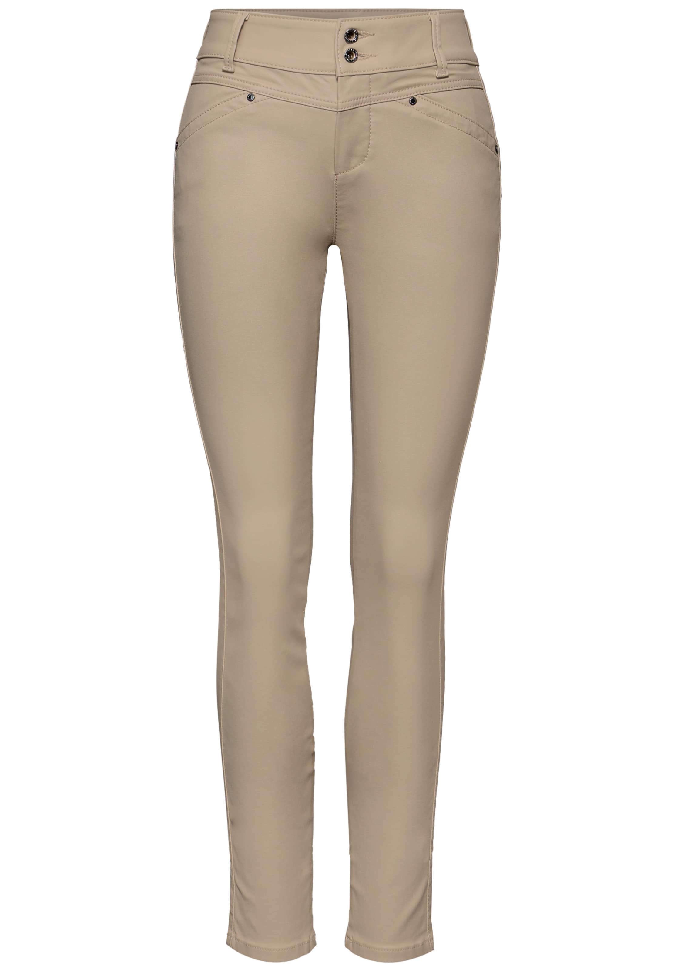 Street One Studio Pants in Beige: front