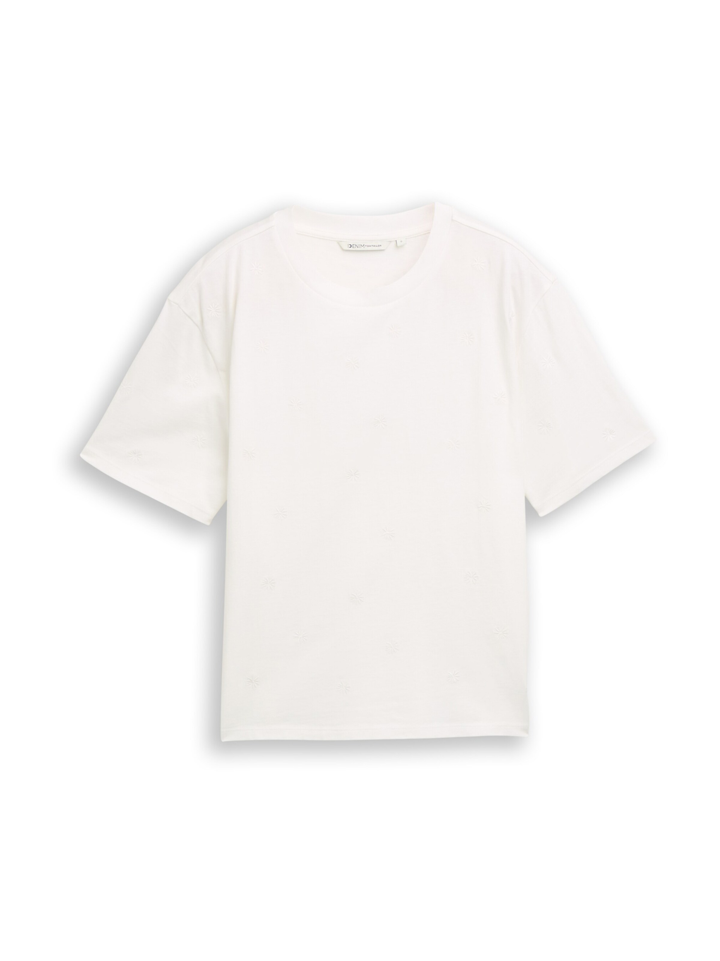 TOM TAILOR DENIM T-Shirt in Weiß: Vorderseite