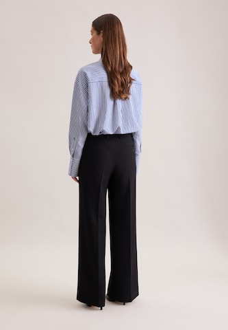 Wide Leg Pantalon à plis SEIDENSTICKER en noir