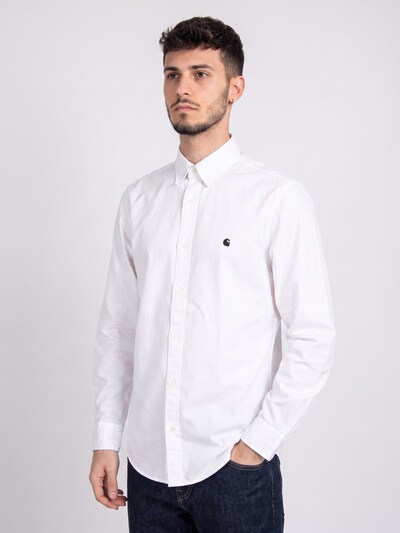 Camicia 'L/S Madison Shirt White / Black' in XS Carhartt WIP di colore bianco, Visualizzazione prodotti