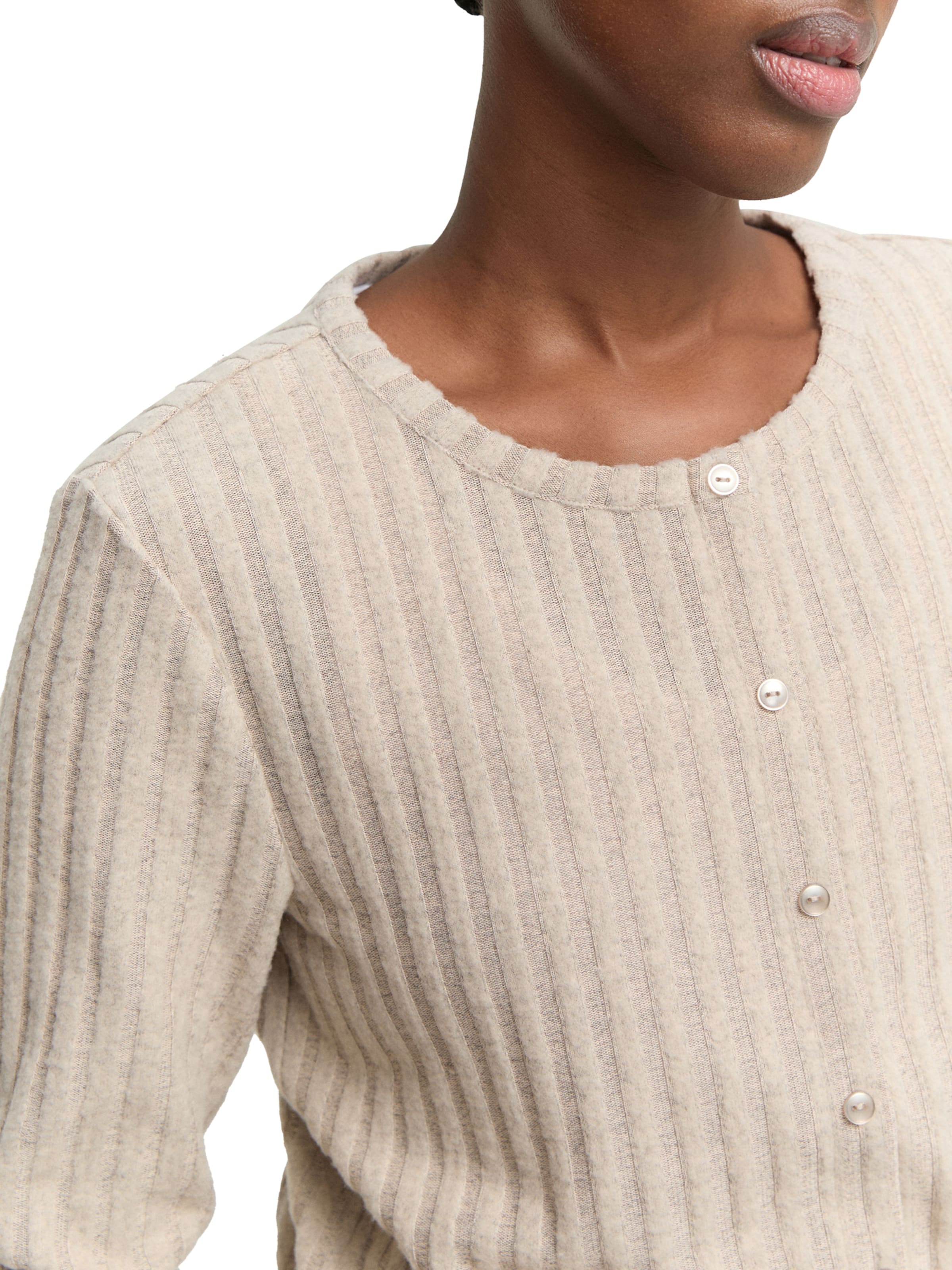 TOM TAILOR DENIM Вязаная кофта в Бежевый