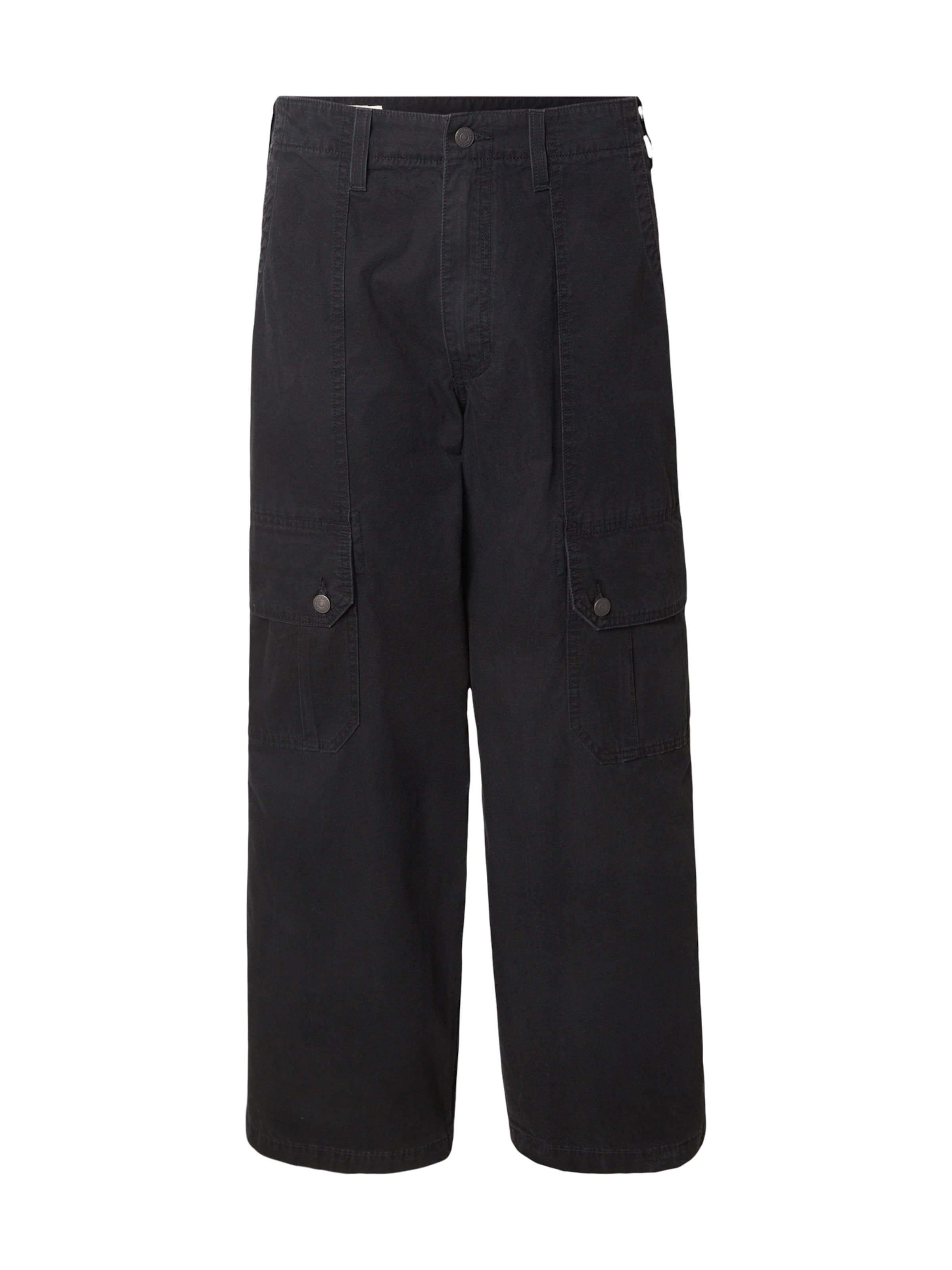 LEVI'S ® Baggy Cargojeans in Zwart: voorkant