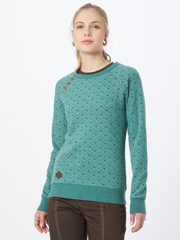 Ragwear Sweatshirt 'DARRIA' in Groen: voorkant