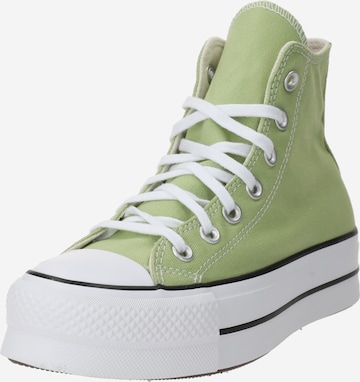 Sneaker înalt 'Chuck Taylor All Star Lift' de la CONVERSE pe verde: față