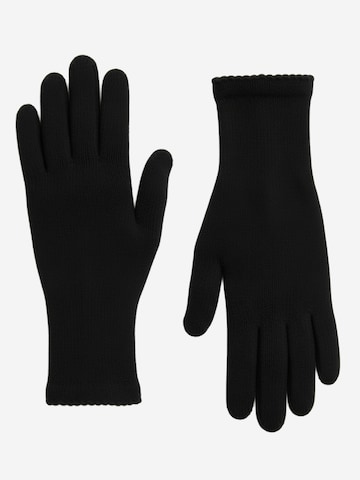 Il Lanificio - Guantes con dedos en negro: frente