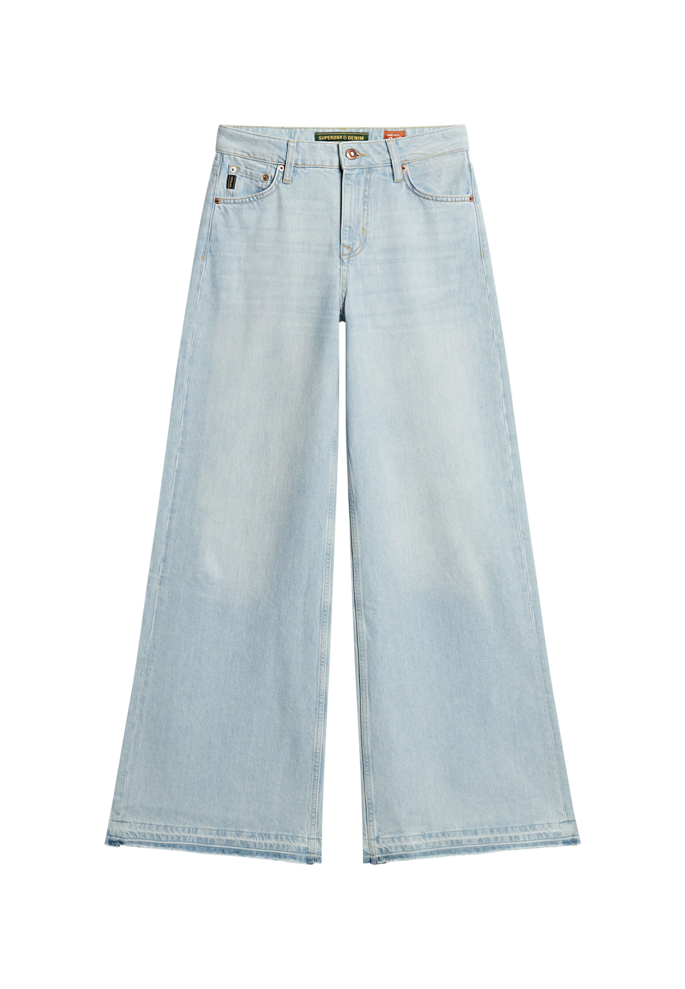 Superdry Wide leg Jeans in Blauw: voorkant
