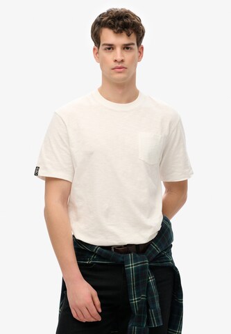 T-Shirt 'The Merchant Store' Superdry en blanc : devant