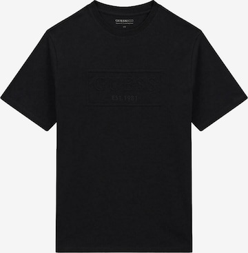 GUESS - Camiseta en negro: frente