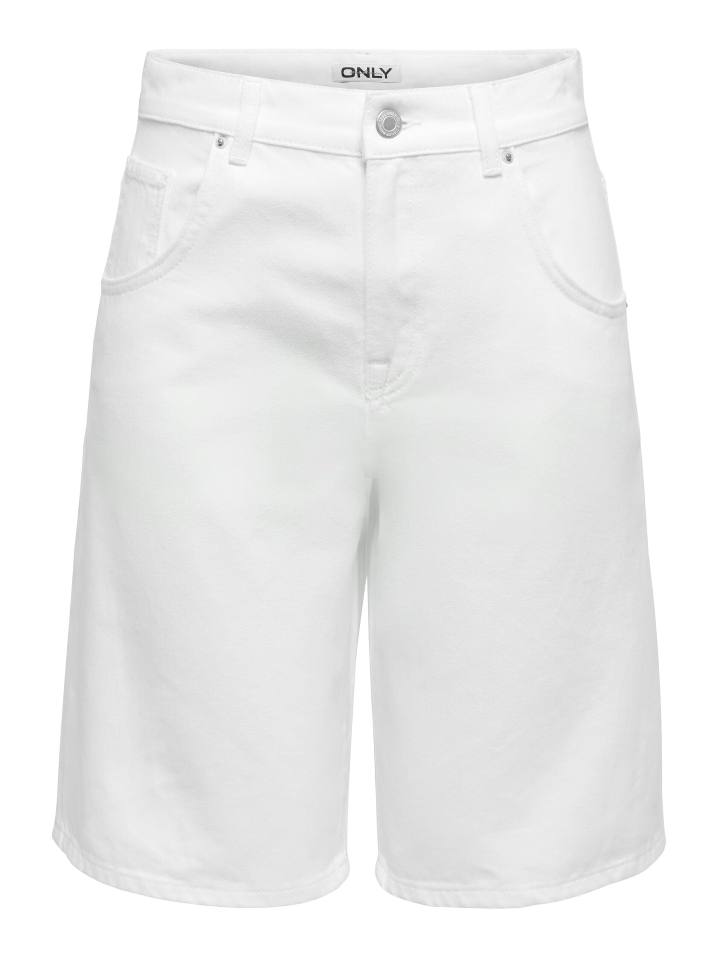 ONLY Baggy Broek in Wit: voorkant