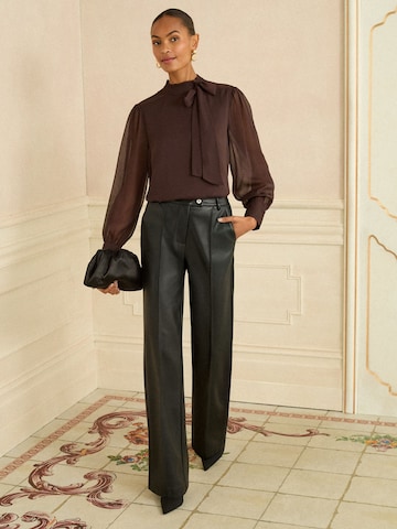 Camicia da donna di love & roses in marrone