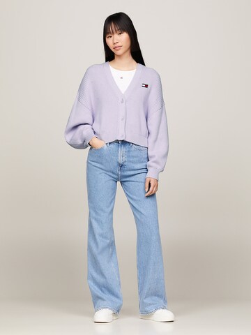 Tommy Jeans Knit Cardigan 'Essential' in Purple