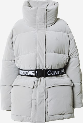 Calvin Klein Jeans Зимняя куртка в Серый: спереди