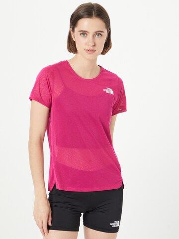 THE NORTH FACE Funkční tričko 'SUNRISER' – pink: přední strana
