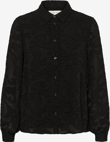 Cream Shirt in Black: front