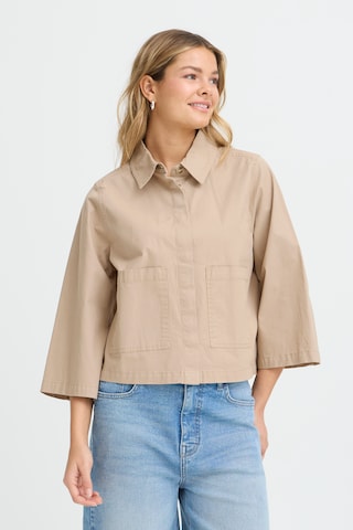 Fransa Blouse in Beige: front