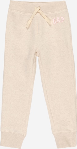 GAP Tapered Broek in Beige: voorkant