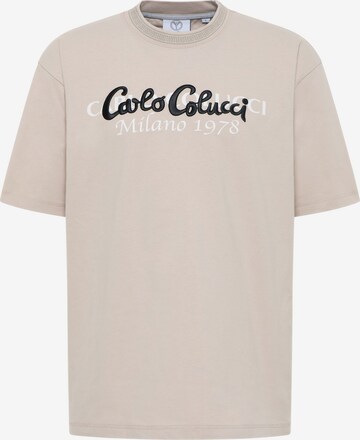 T-Shirt Carlo Colucci en beige : devant