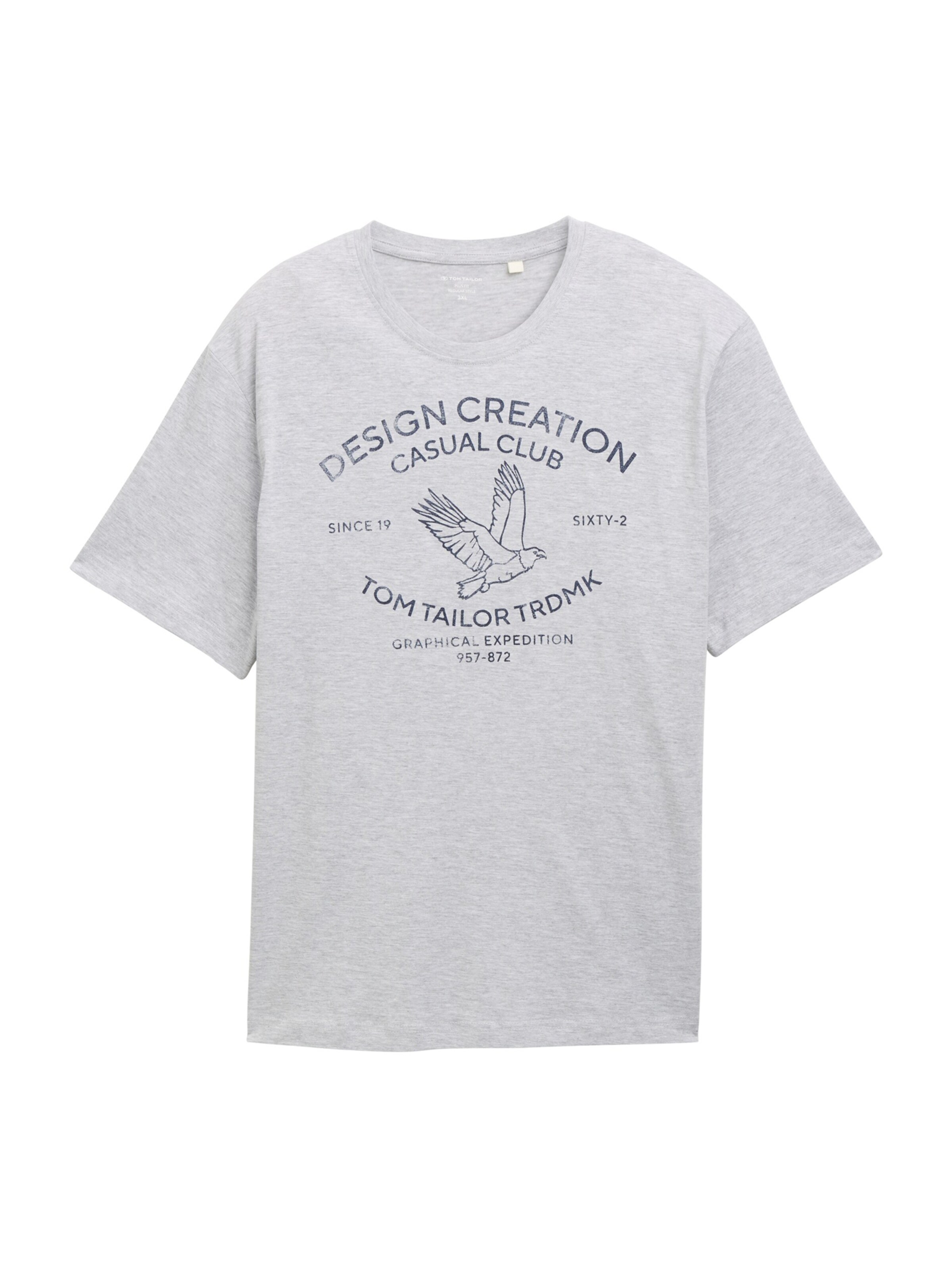 TOM TAILOR Men + Футболка в Серый: спереди
