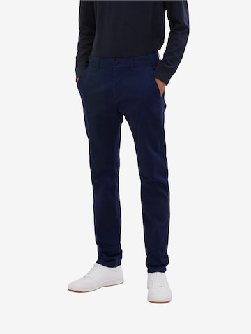 TOM TAILOR Slim fit Chino trousers 'Travis' in Blue: front