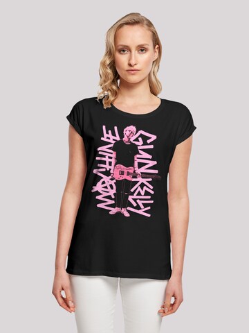 F4NT4STIC Shirt 'Machine Gun Kelly Full Body' in Zwart: voorkant