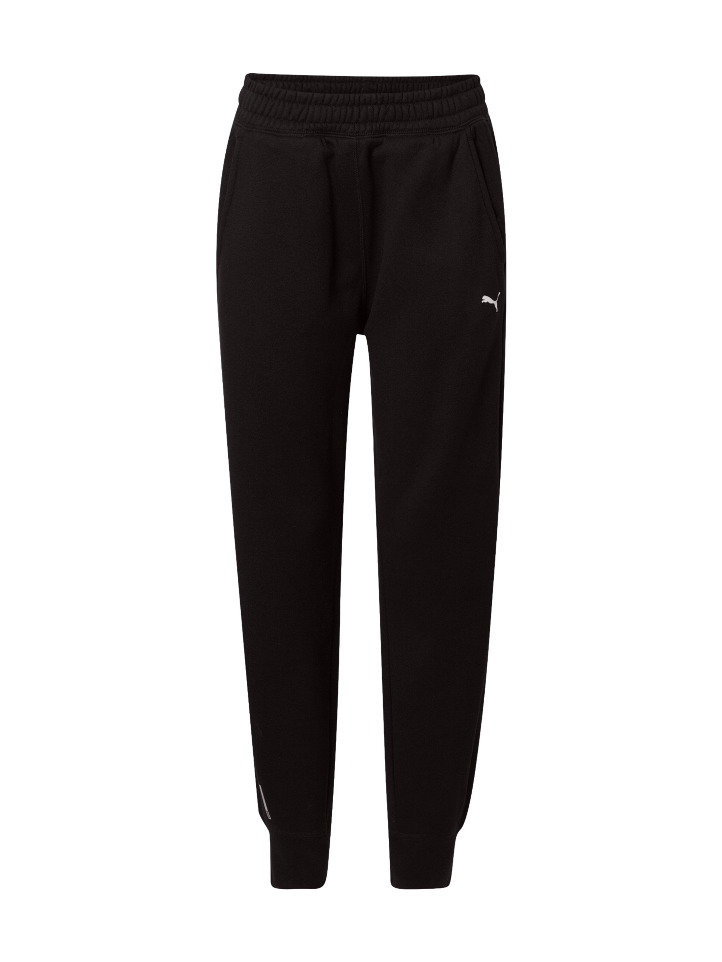 PUMA Tapered Workout Pants in Black: front