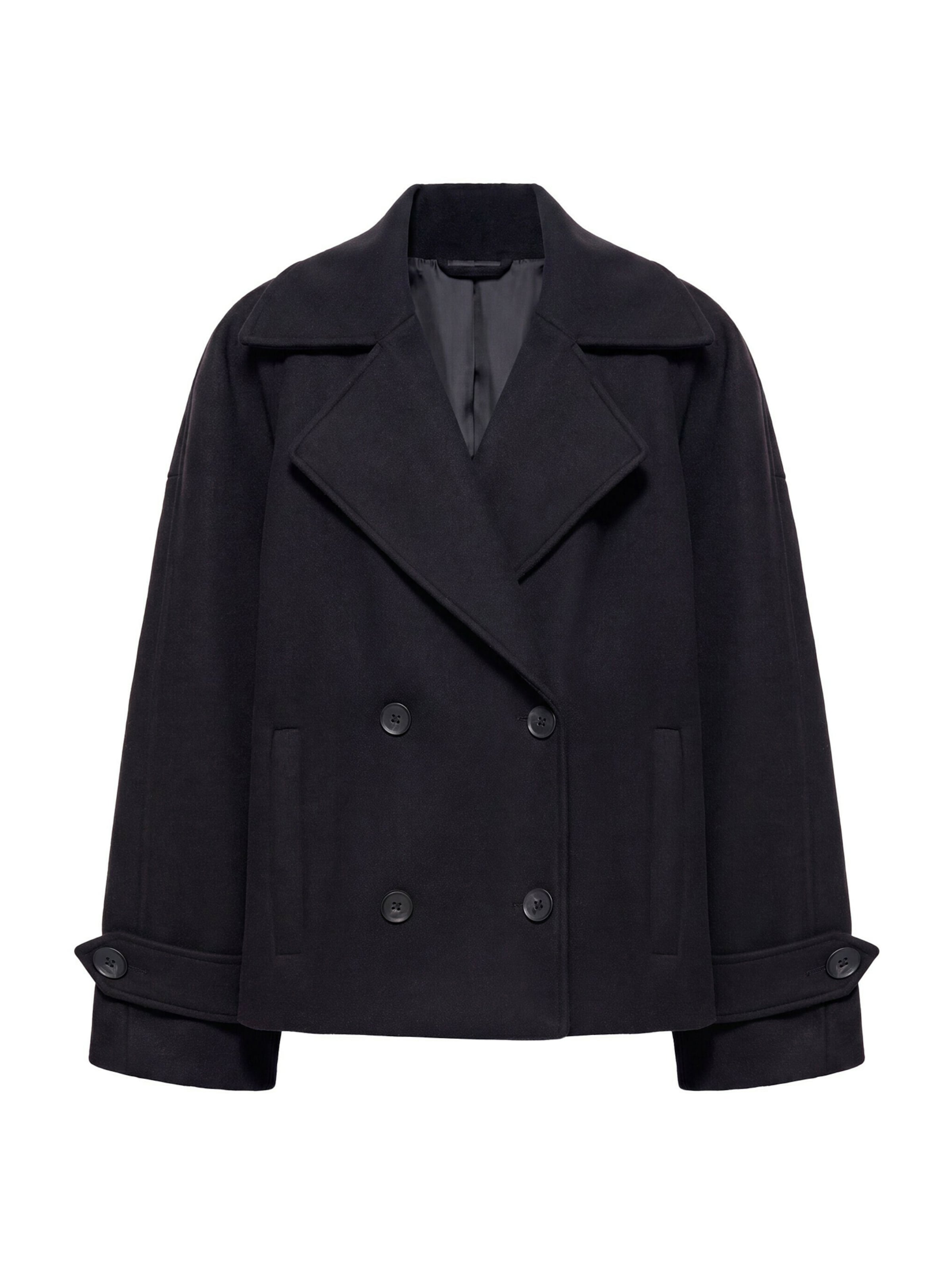 Cappotto di mezza stagione in XS Pull&Bear di colore navy, Visualizzazione prodotti