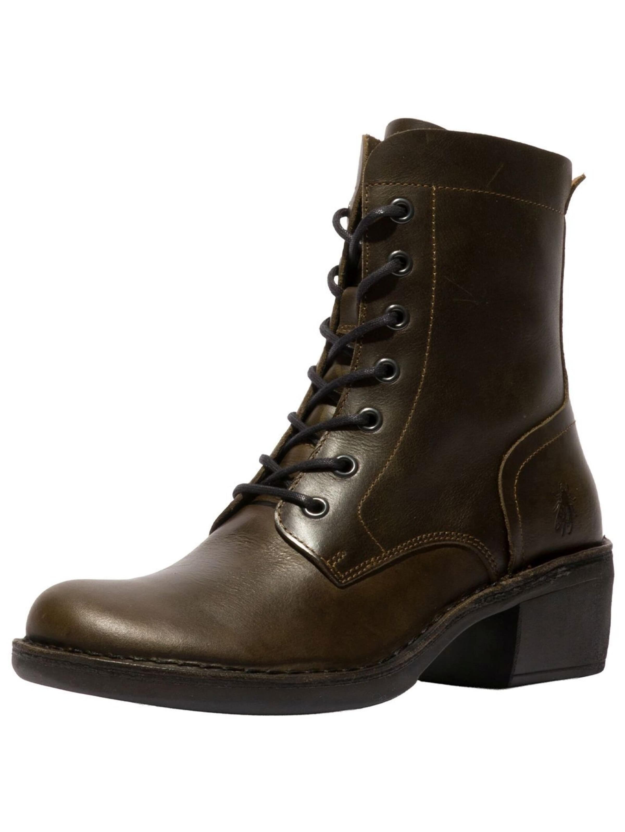 FLY LONDON Lace-Up Ankle Boots in Black: front