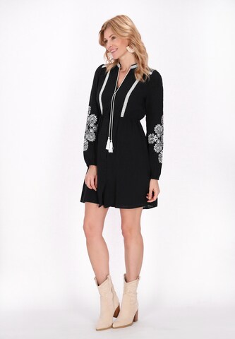 usha FESTIVAL Shirt dress 'Spring Summer' in Black