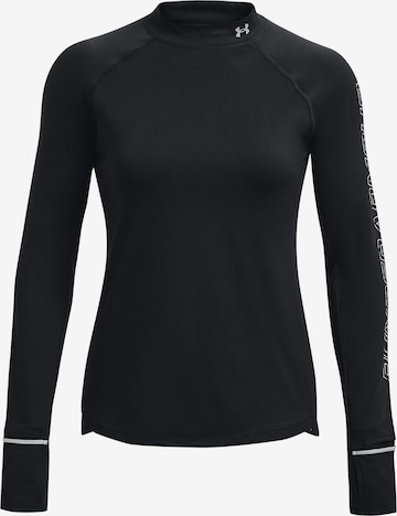 UNDER ARMOUR Performance Shirt 'Outrun' in Black: front