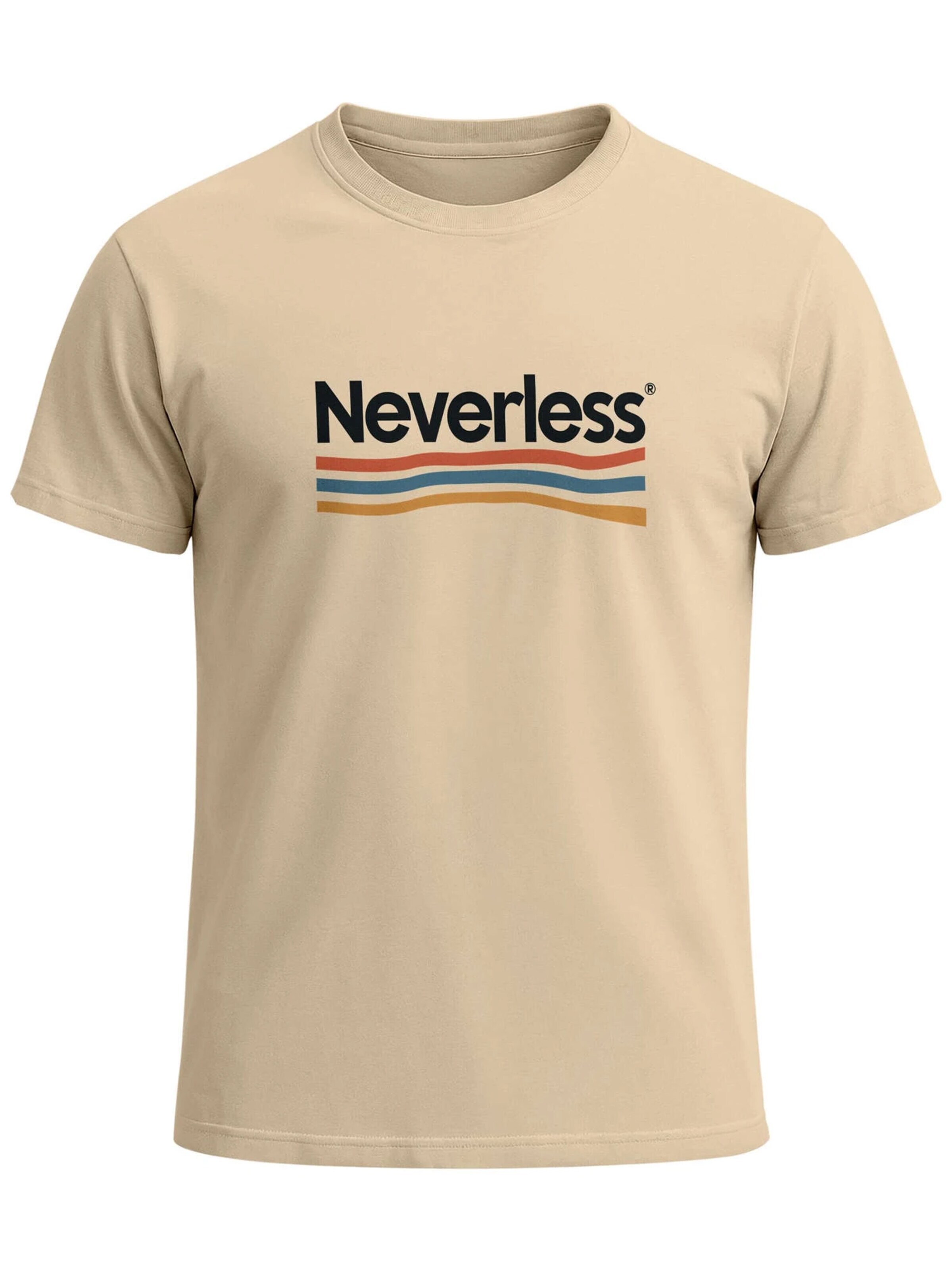 Neverless Shirt 'Color Waves' in Beige: front