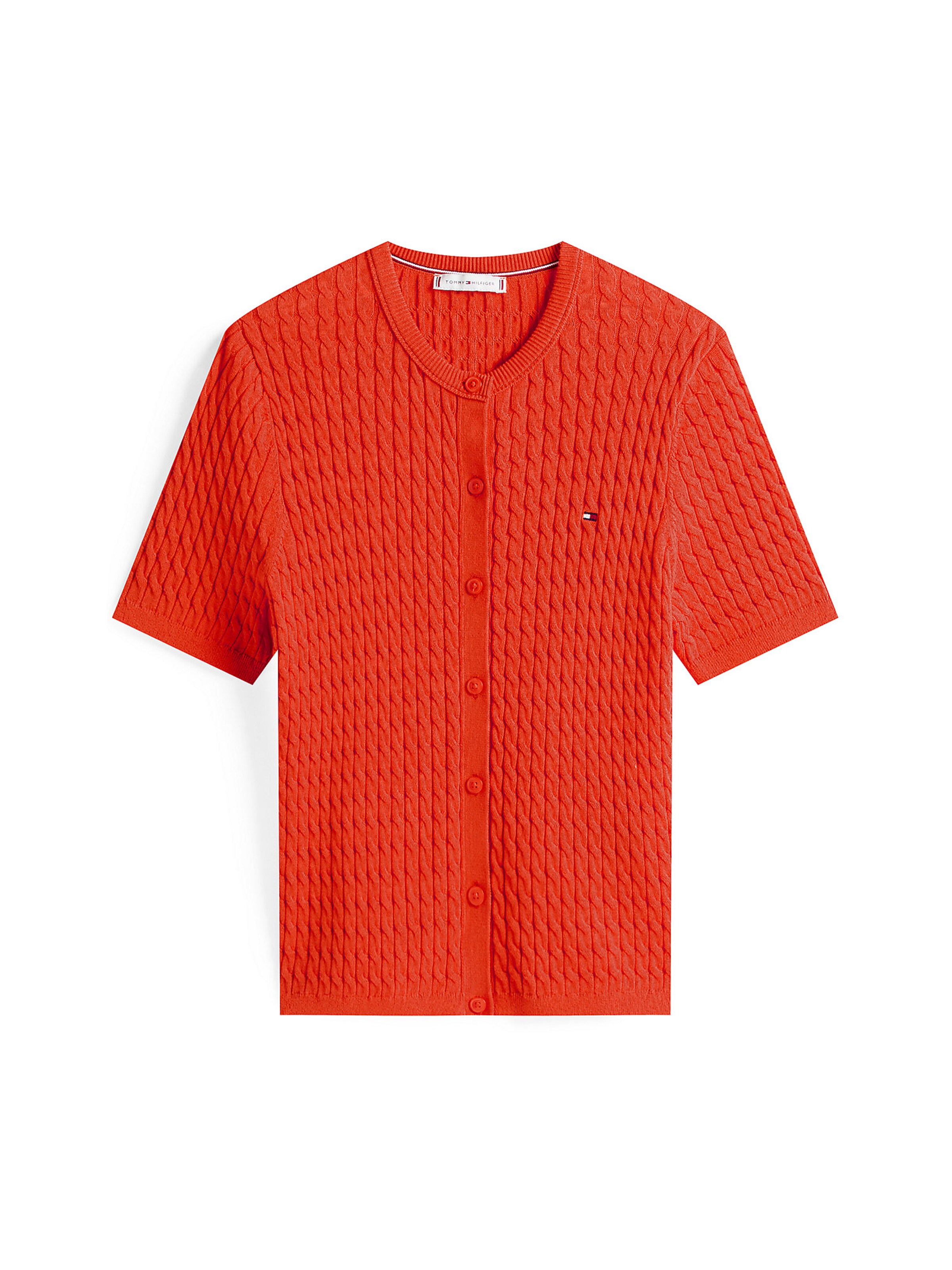 TOMMY HILFIGER Strickjacke in Orange: Vorderseite