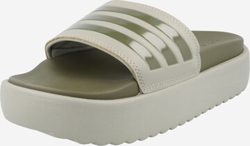 ADIDAS SPORTSWEAR - Zapatos para playa y agua 'Adilette Platform' en verde: frente