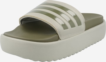 ADIDAS SPORTSWEAR Beach & Pool Shoes 'Adilette Platform' in Green: front