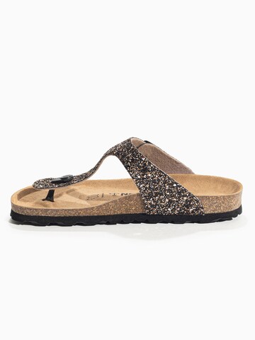 Bayton T-Bar Sandals 'Melia' in Bronze