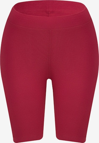 Leela COTTON Skinny Hose 'Damen Bio-Baumwoll Radlerhose' in Rot: Vorderseite