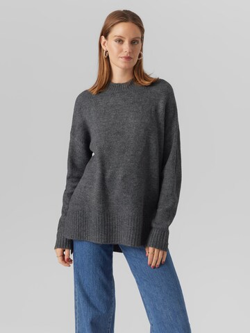 VERO MODA Trui 'Lefile' in Grijs: voorkant