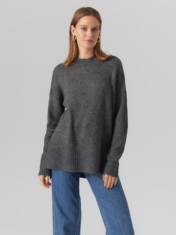 VERO MODA Sweater 'Lefile' in Grey: front