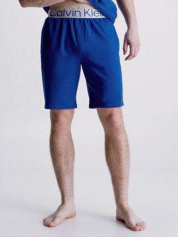 Pantalon de pyjama Calvin Klein Underwear en bleu : devant
